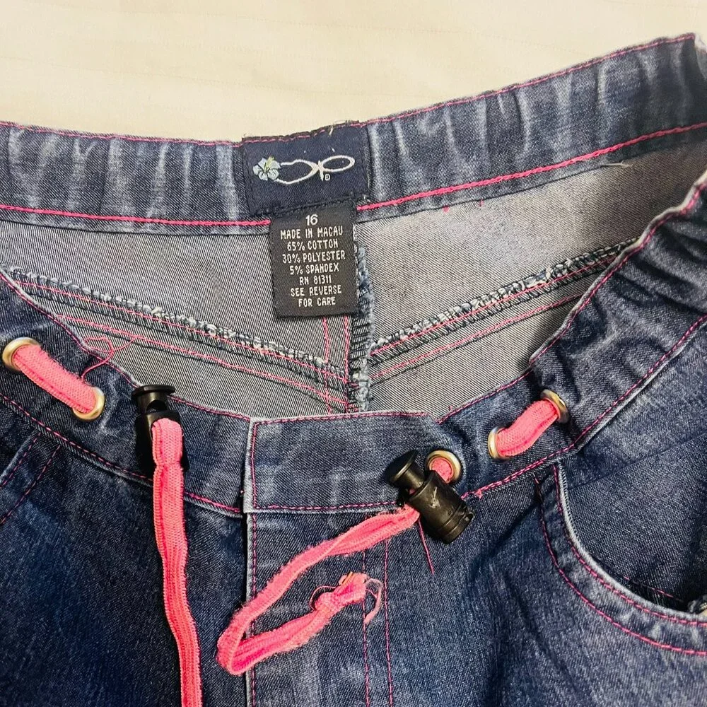 OCEAN PACIFIC Girls Denim Shorts. EUC. Size 16. - Picture 5 of 9